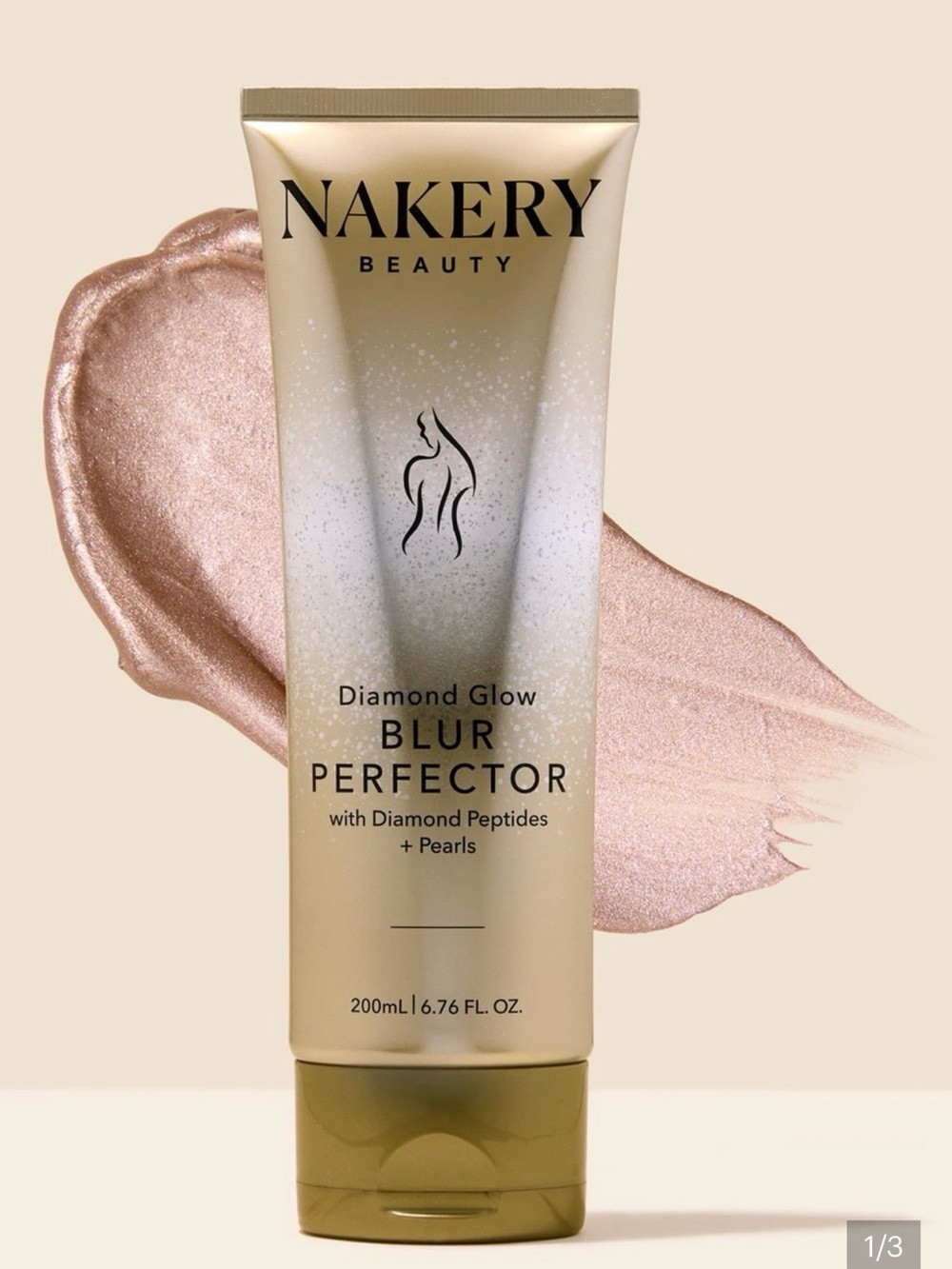 Nakery Beauty Diamond Glow Blur Perfector — Rose Gold Shimmer